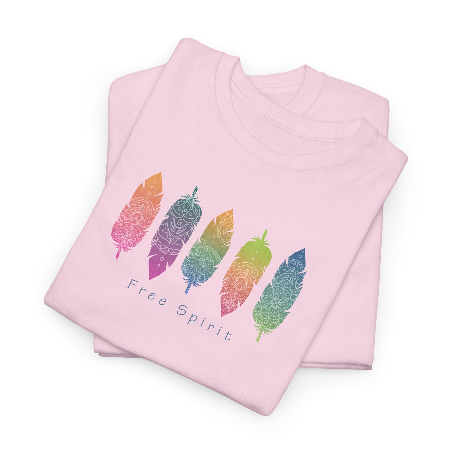 Free Spirit Colorful Feather T-Shirt
