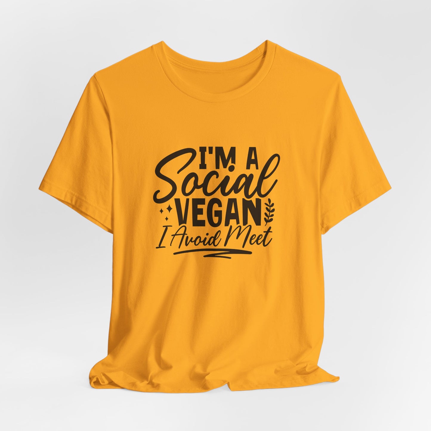 I'm a Social Social Vegan T-Shirt - Funny Pun Graphic Tee