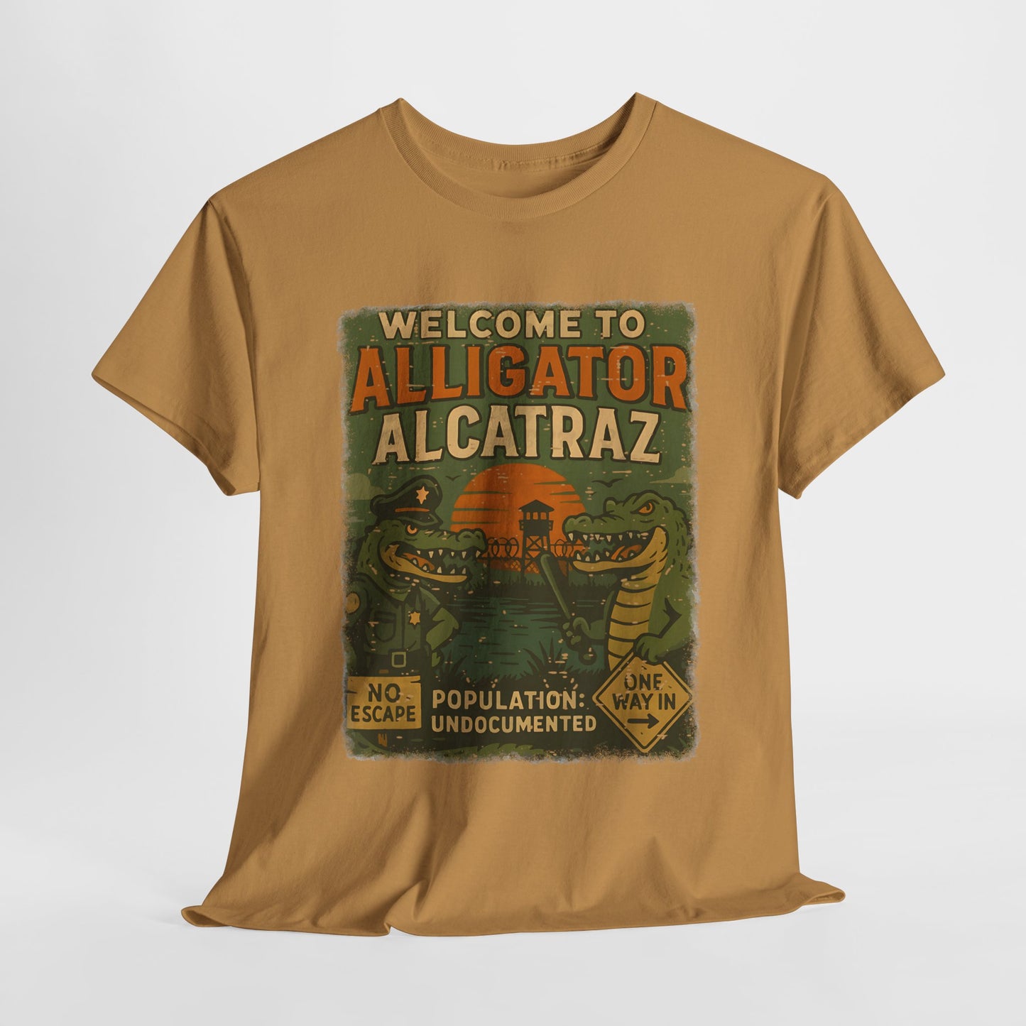 Alligator Alcatraz T-Shirt – Retro Vibe Tee