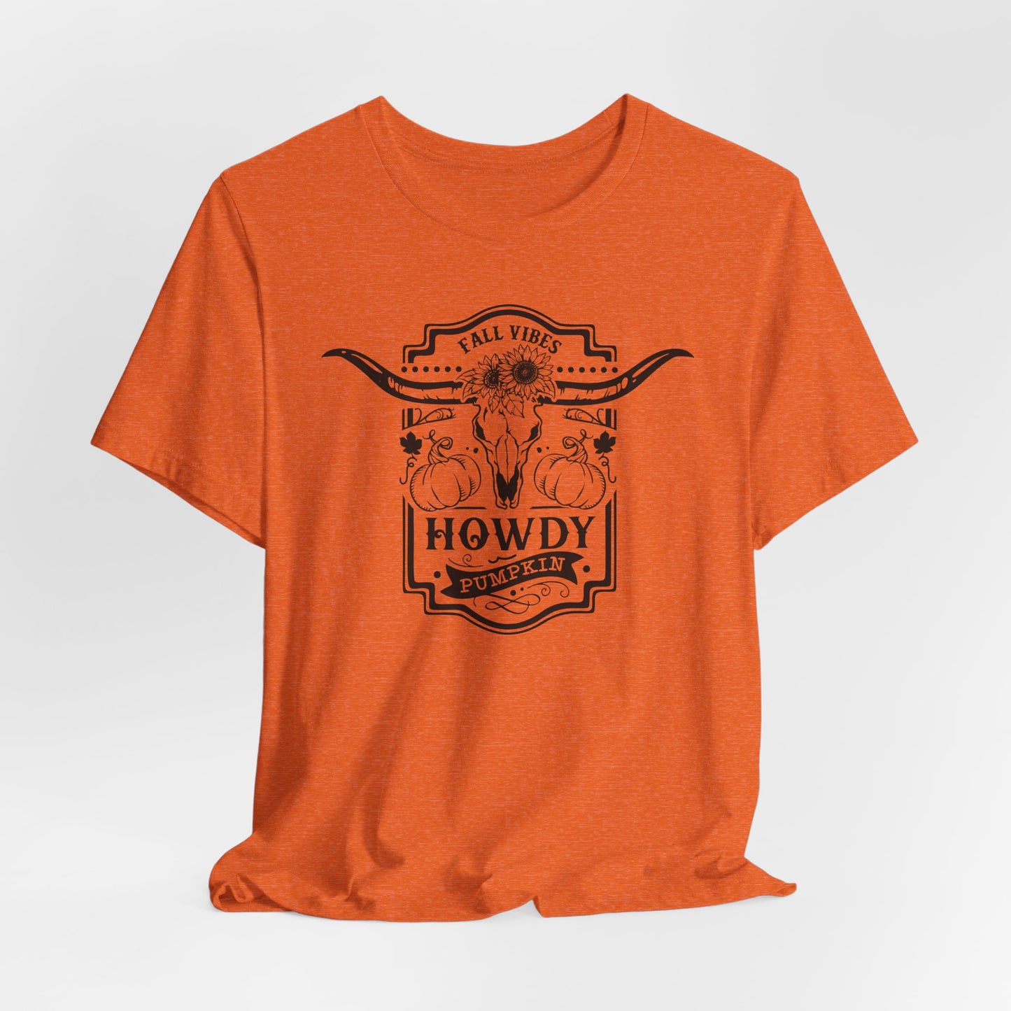 Fall Vibes Howdy Pumpkin T-Shirt - BoHo Autumn Tee