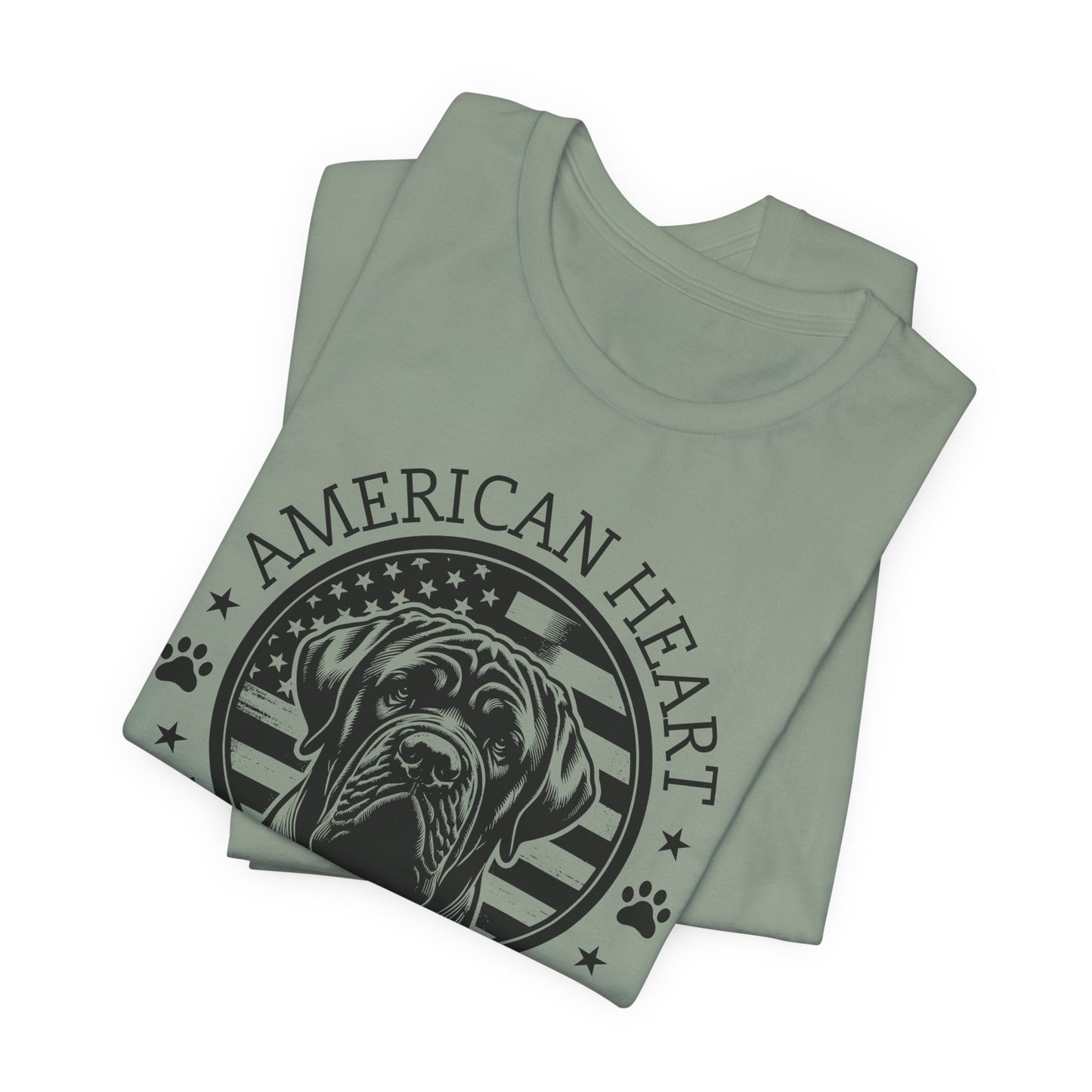 American Heart Mastiff Soul Patriotic T-Shirt