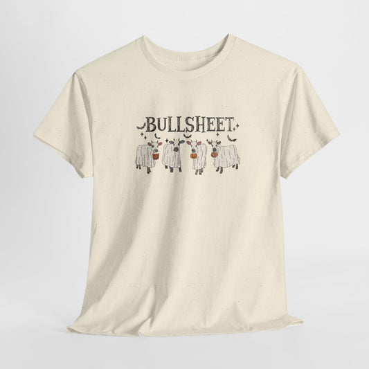 Bullsheet Ghost Cow T-Shirt - Halloween Pun Tee