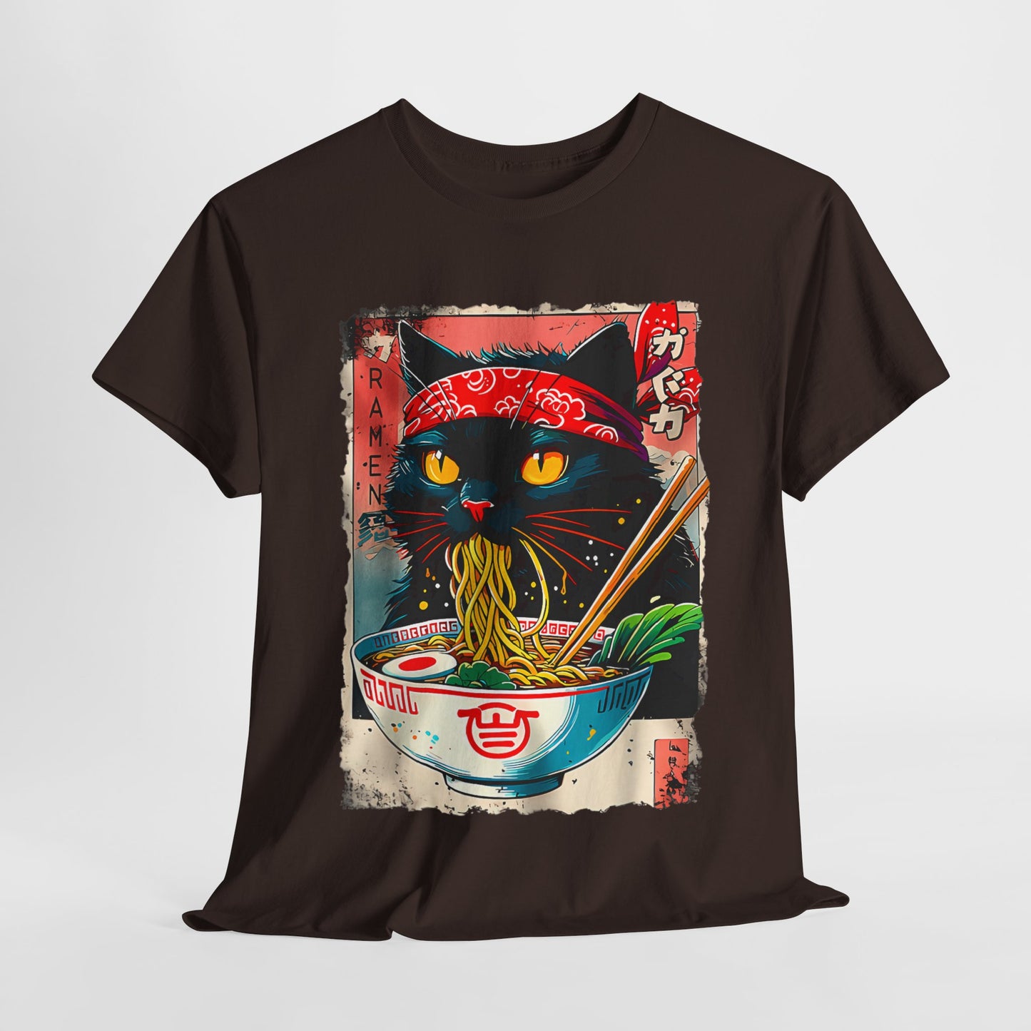 Ramen Cat T-Shirt - Japanese Graphic Design