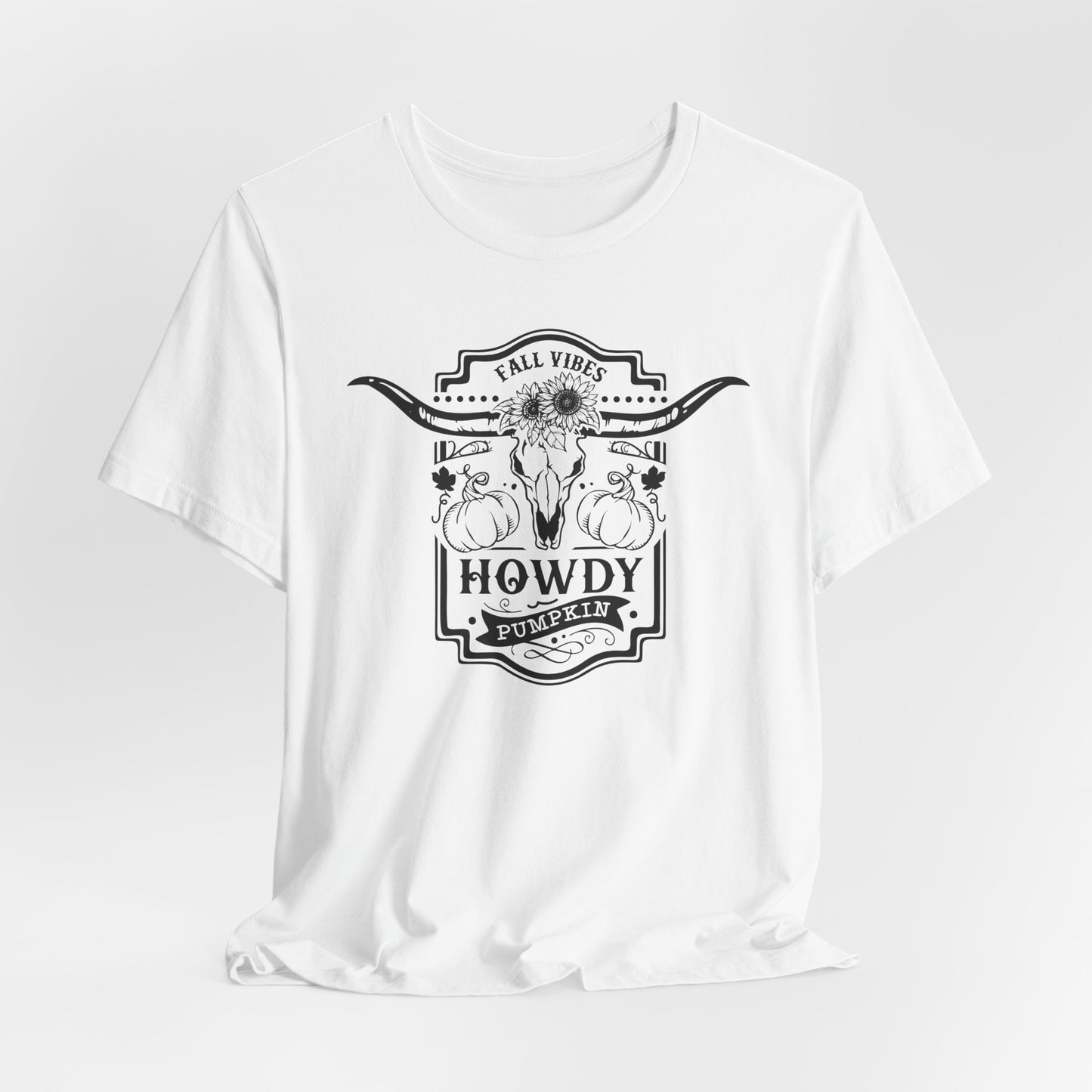 Fall Vibes Howdy Pumpkin T-Shirt - BoHo Autumn Tee
