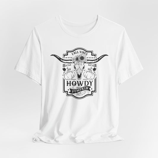 Fall Vibes Howdy Pumpkin T-Shirt - BoHo Autumn Tee