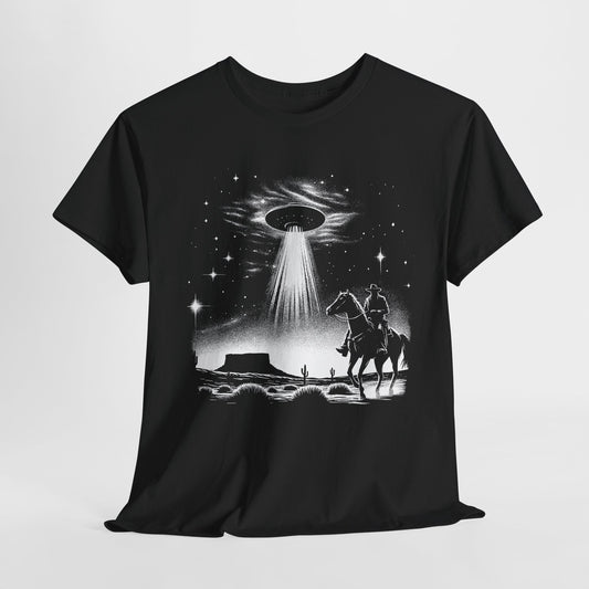 Cowboy UFO T-Shirt - Desert Alien Invasion