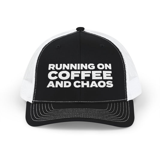 Running on Coffee and Chaos Snapback Trucker Cap