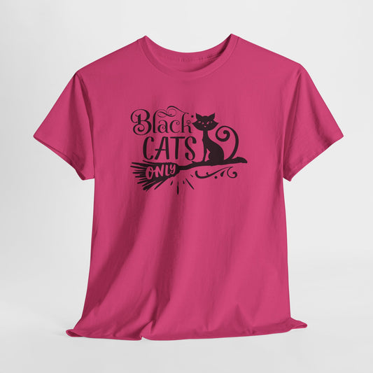 Black Cats Only T-Shirt - Witchy Feline Tee