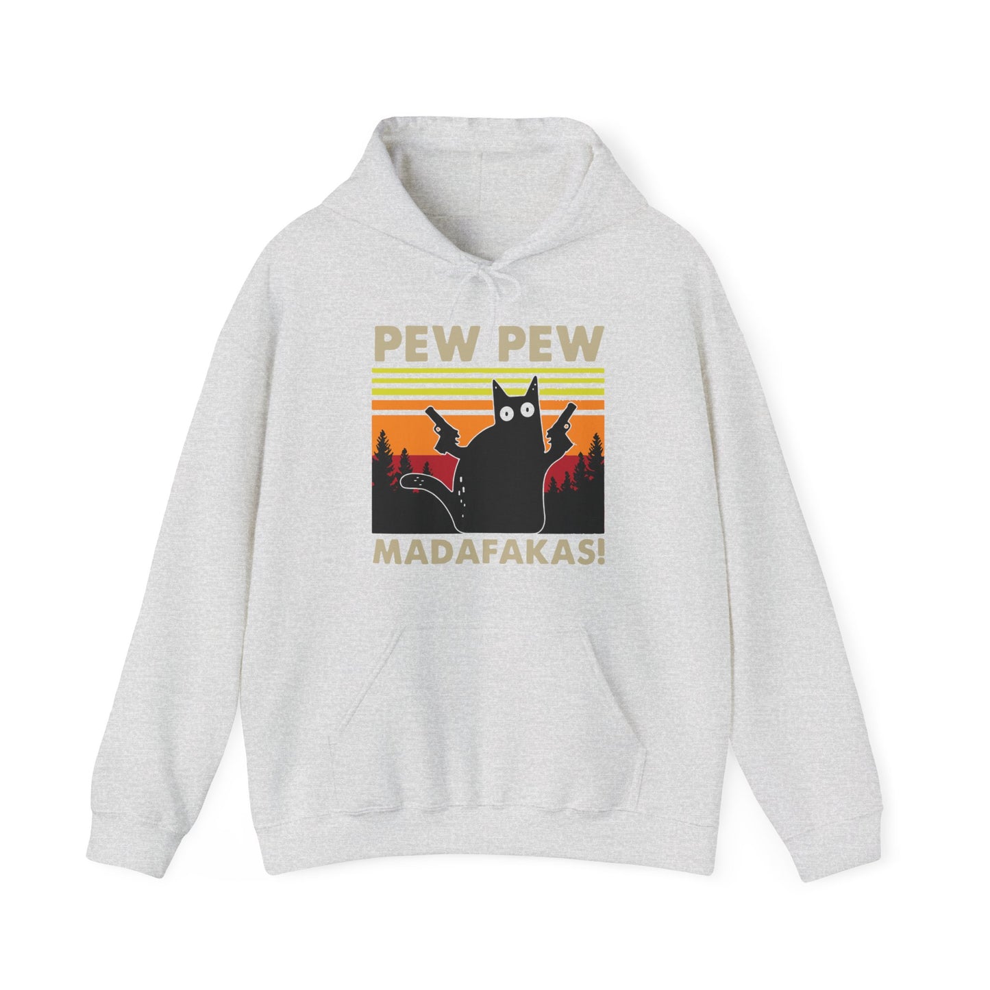 Pew Pew Madafakas Gun Cat Hoodie