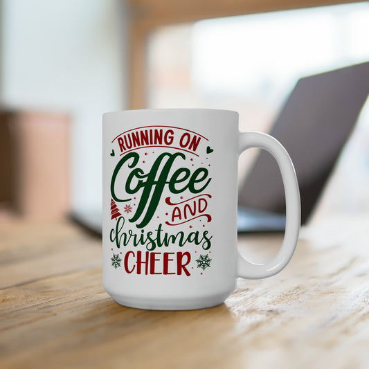 Coffee And Christmas Cheer Hot Beverage Mug Cocoa Cup