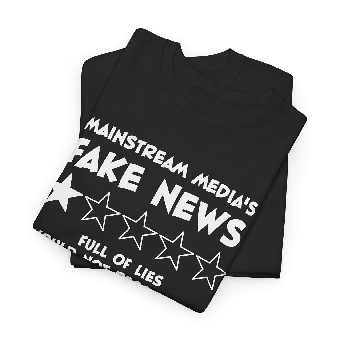 Fake News Review Tee - Mainstream Media 1-Star T-Shirt