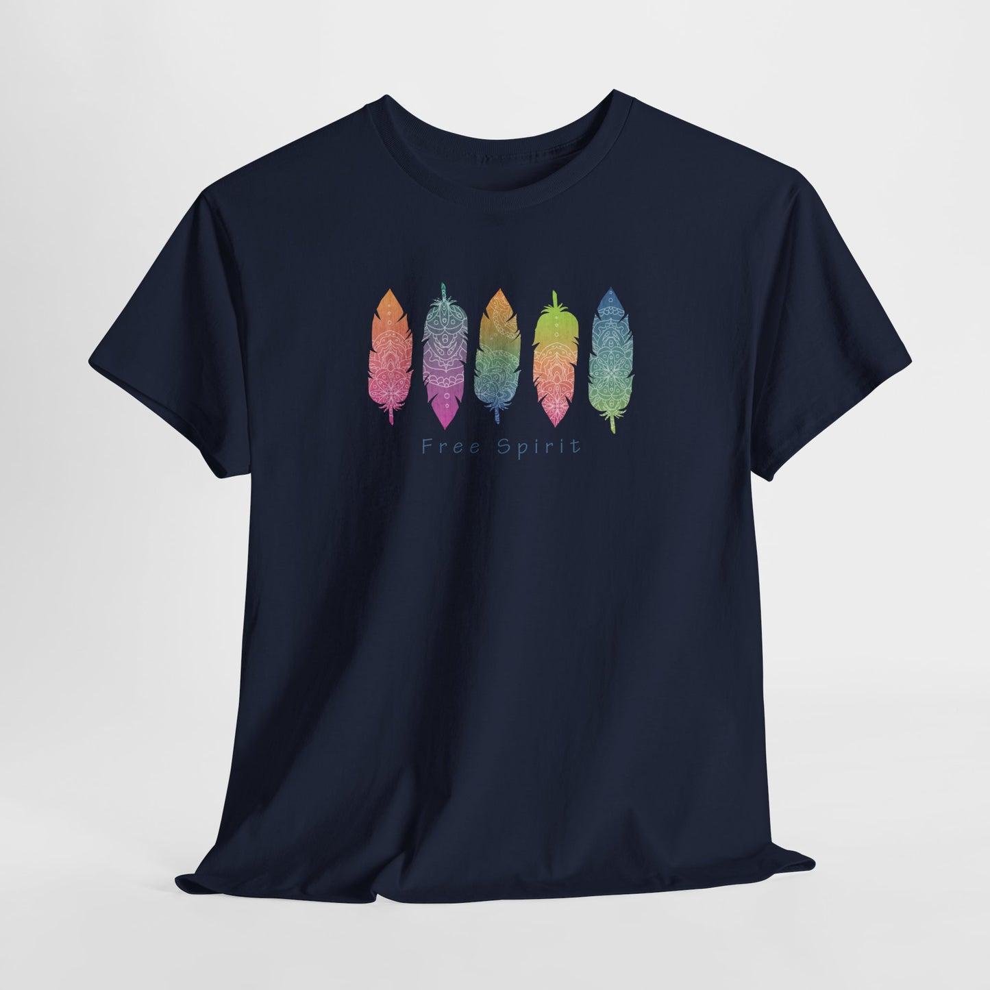 Free Spirit Colorful Feather T-Shirt