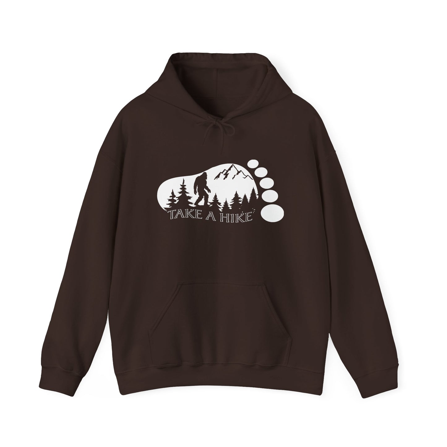 Bigfoot Take A Hike Hoodie - Trail Graphic