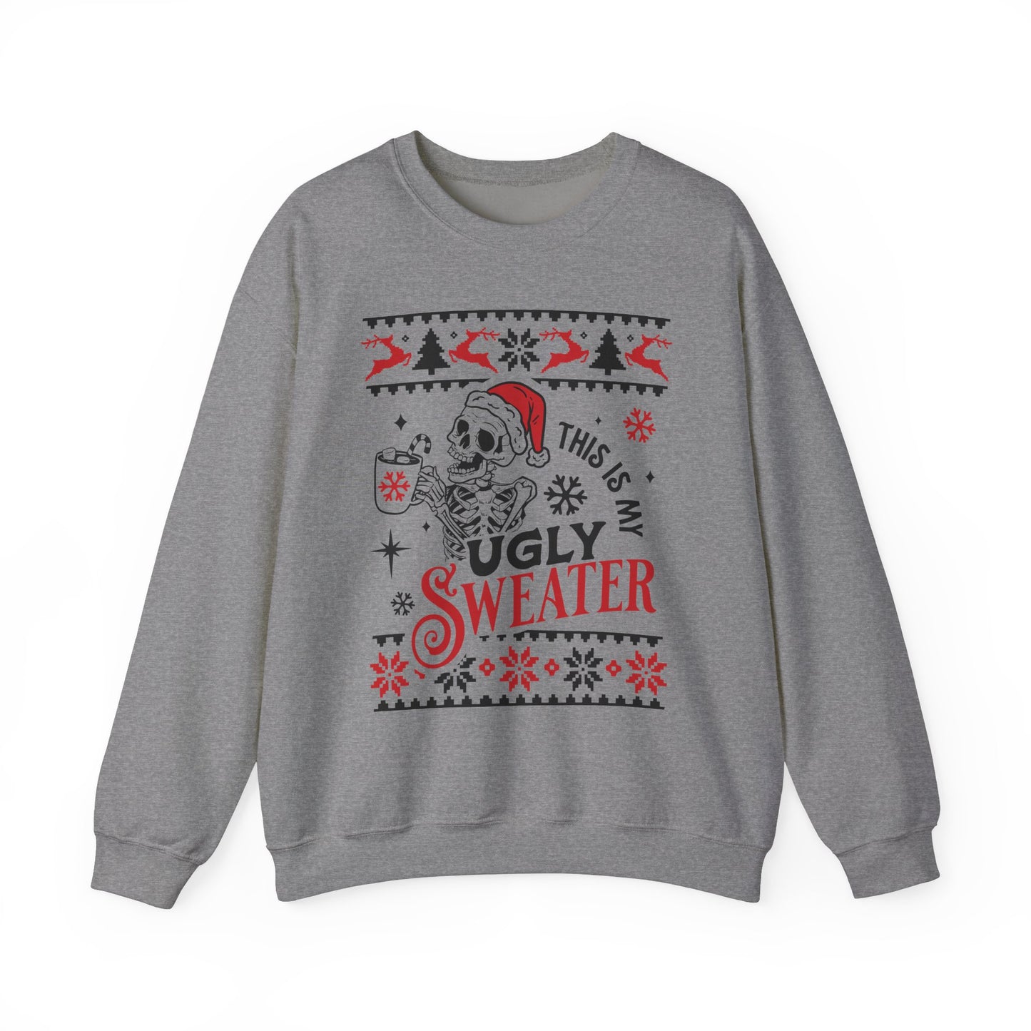 Festive Skeleton Ugly Sweater Sweatshirt
