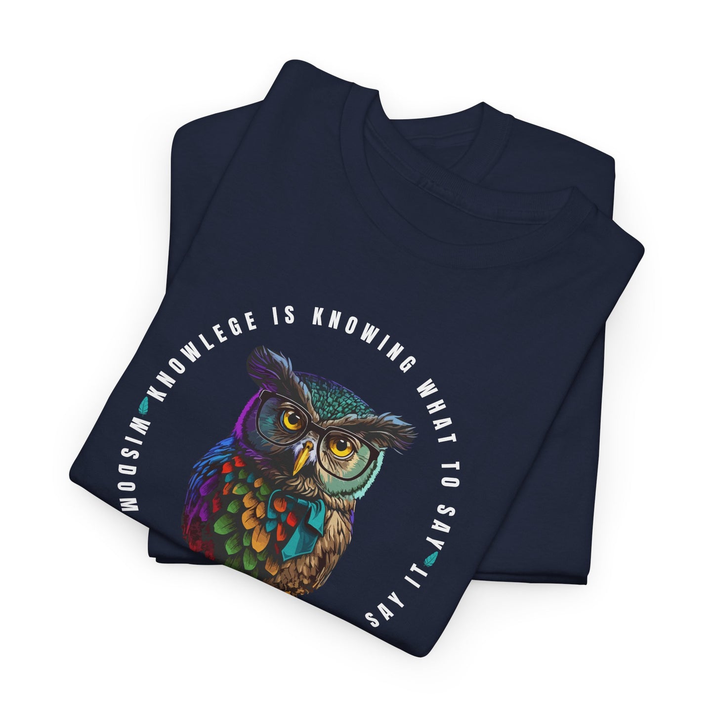 Wisdom Owl T-Shirt - Knowledge Quote Tee