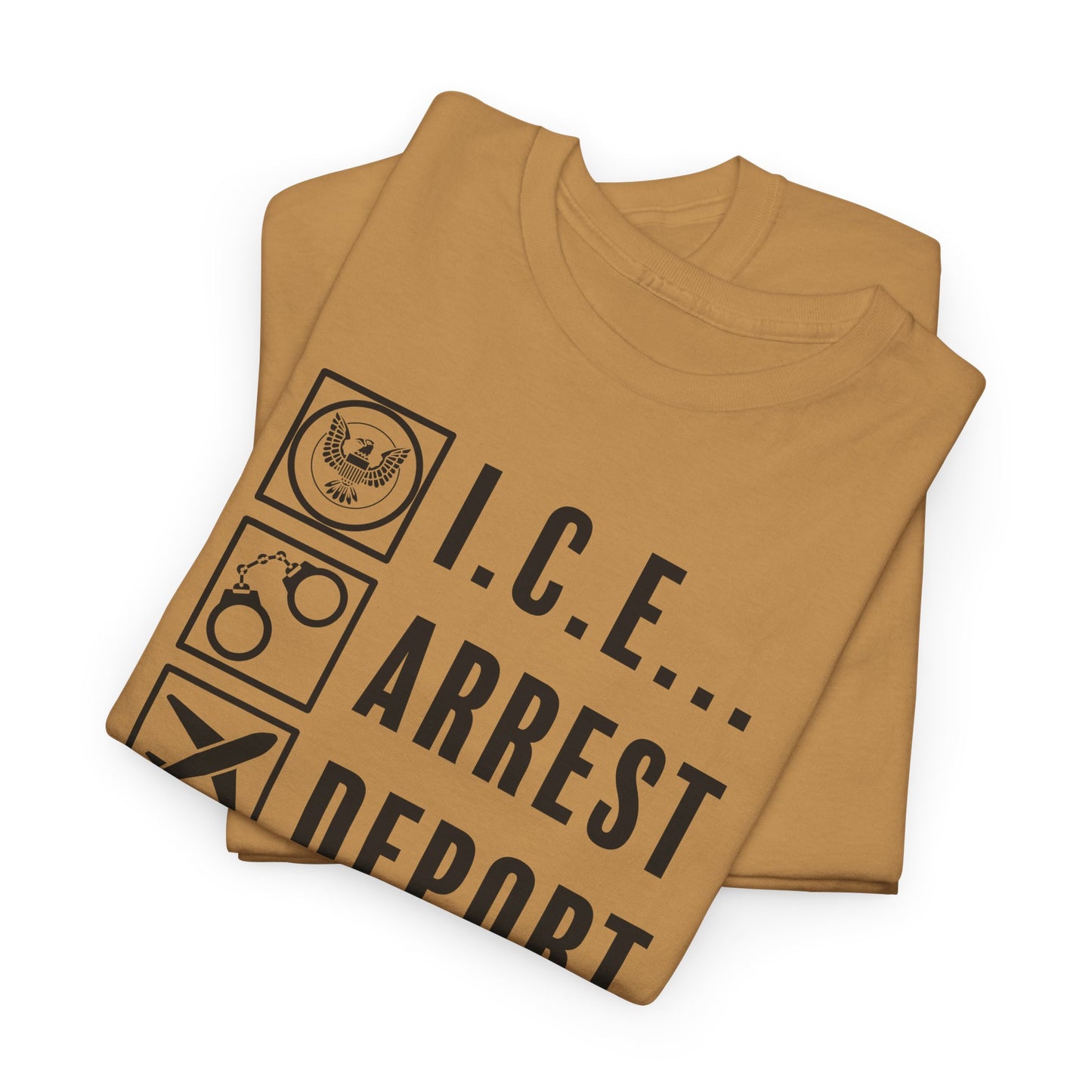 ICE Arrest Deport Repeat T-Shirt - Bold Immigration Tee