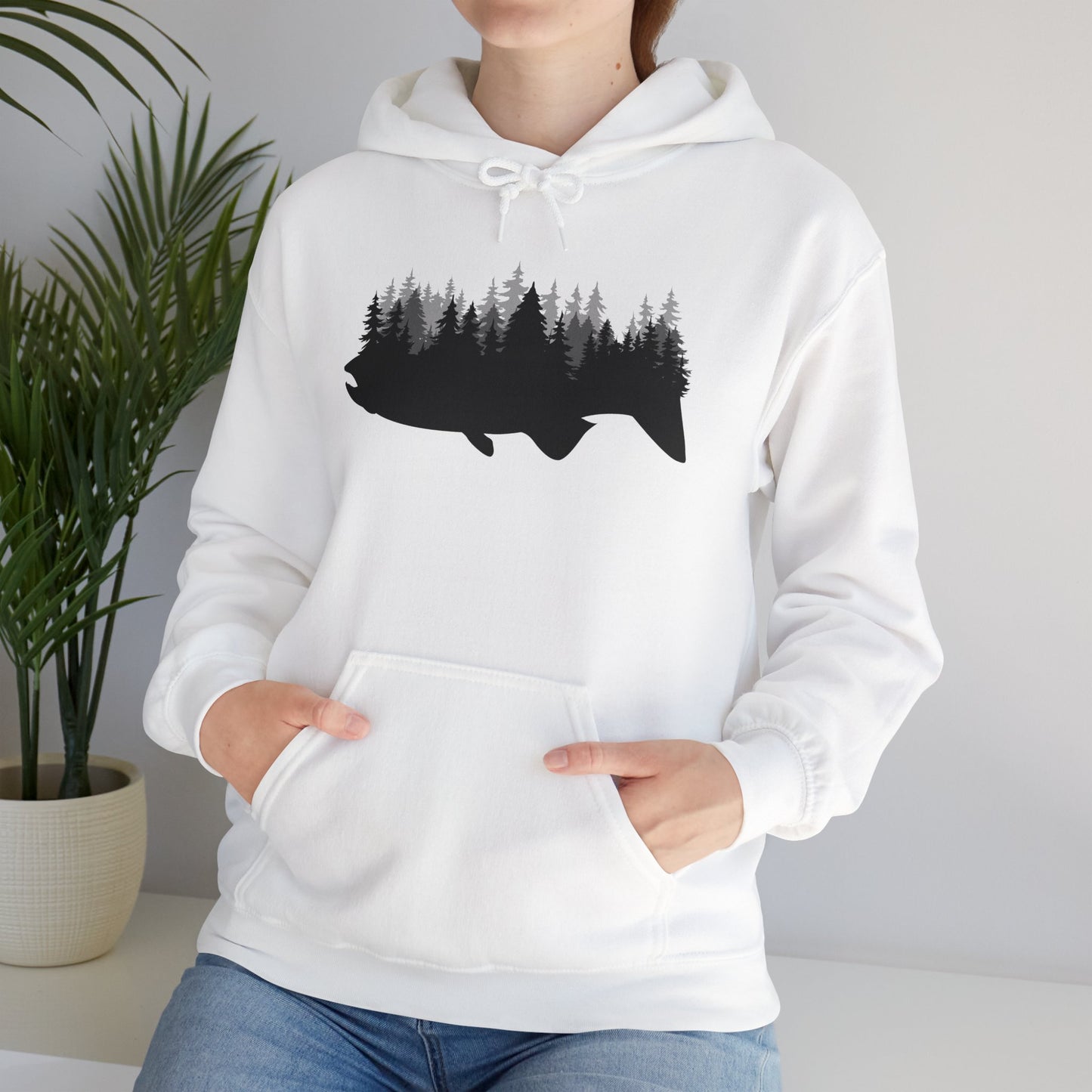 Forest Fish Silhouette Hoodie