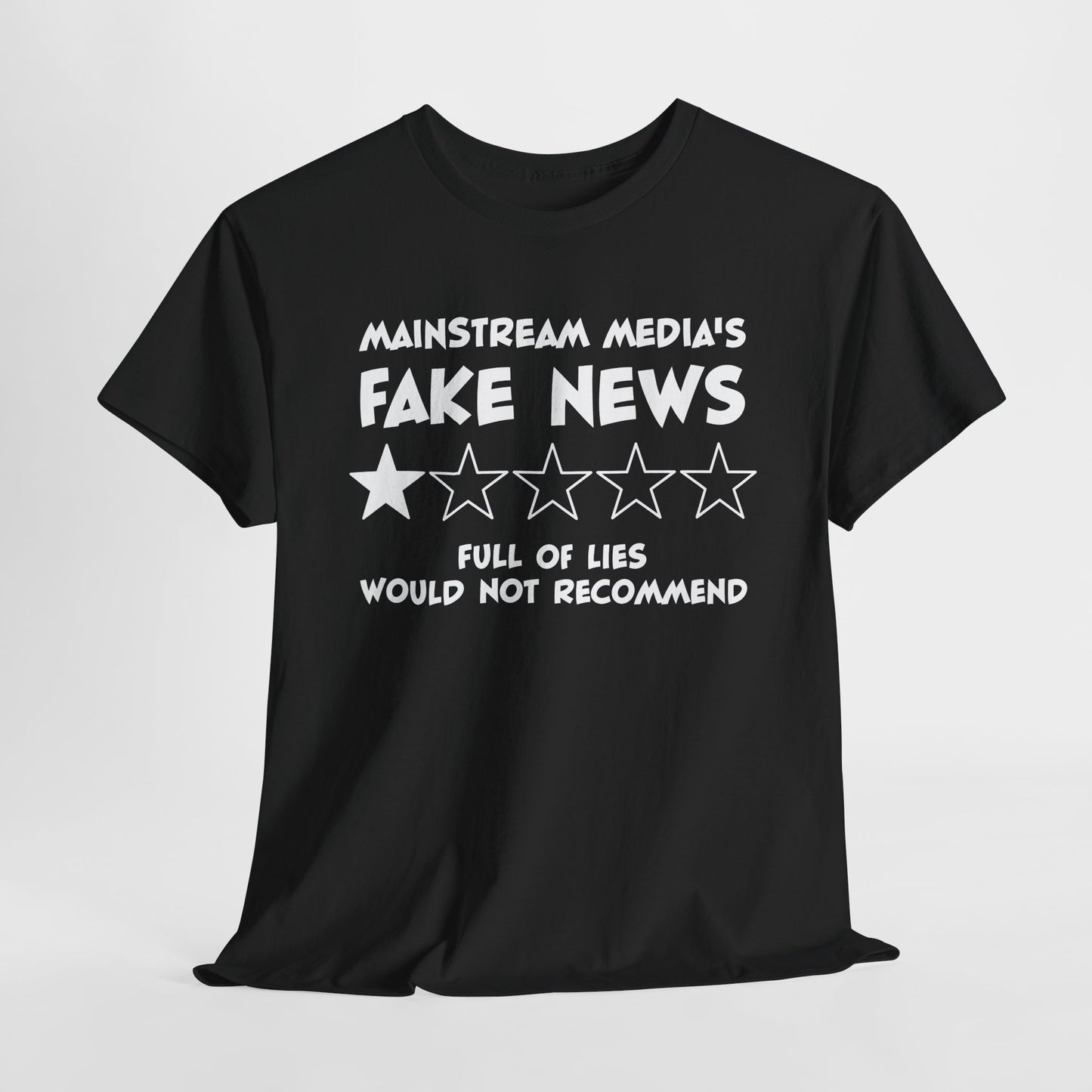 Fake News Review Tee - Mainstream Media 1-Star T-Shirt