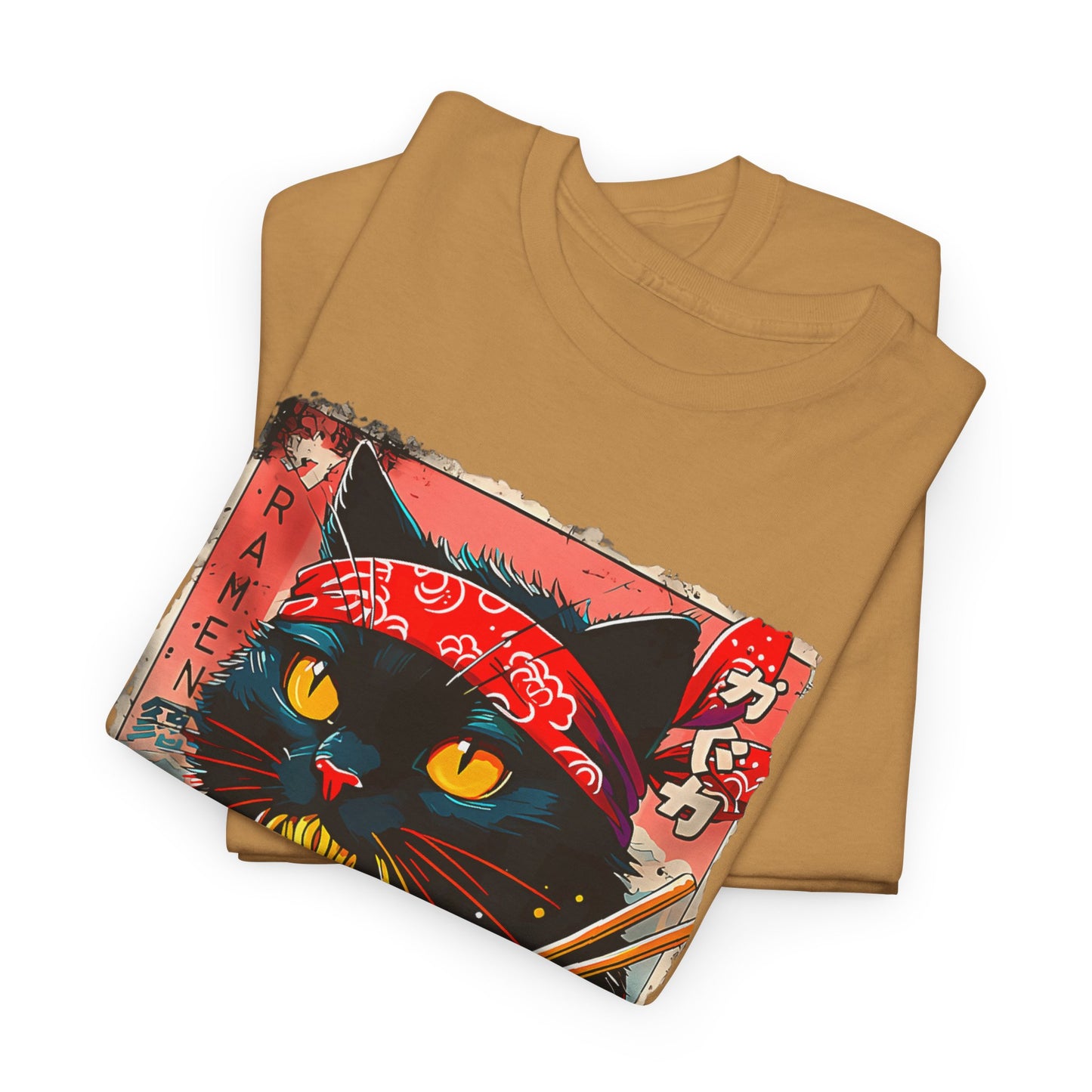 Ramen Cat T-Shirt - Japanese Graphic Design