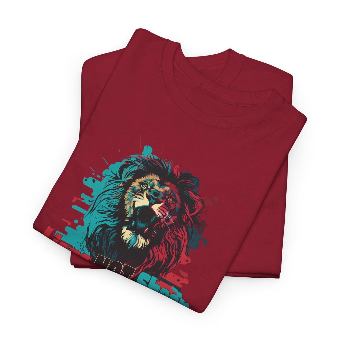 Lions Not Sheep T-Shirt - Lion Head Graphic Tee
