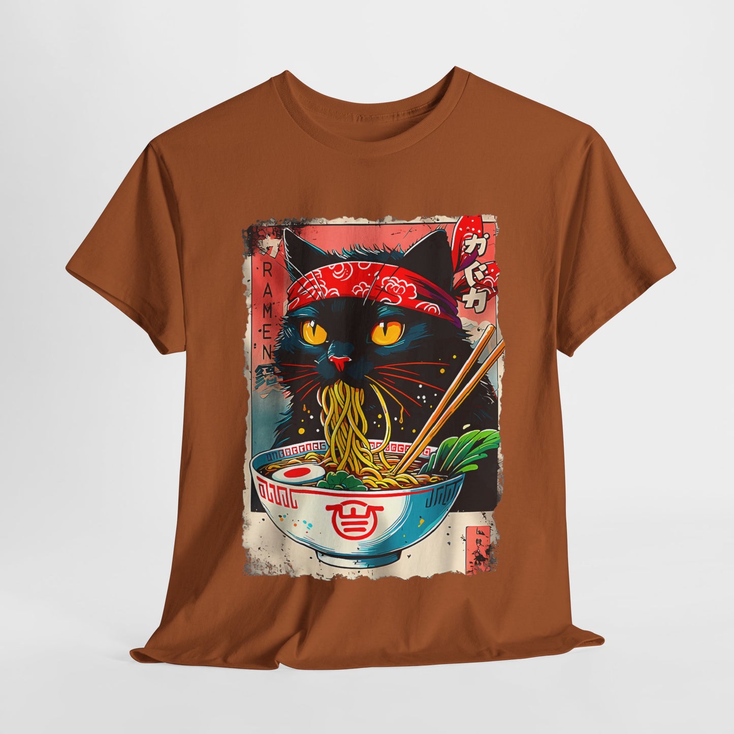 Ramen Cat T-Shirt - Japanese Graphic Design