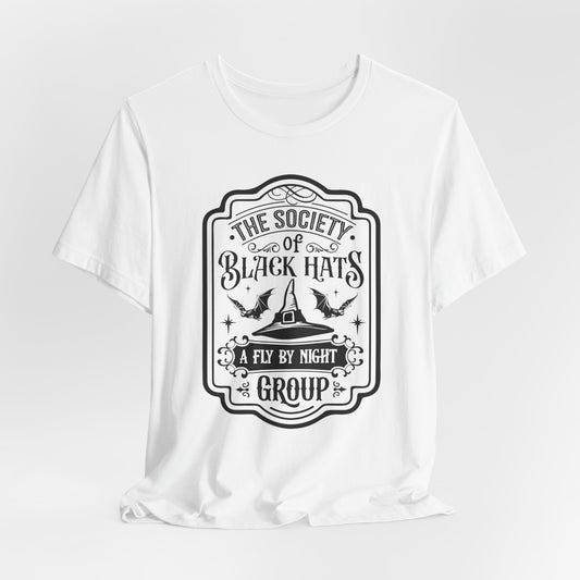 Black Hats Halloween T-Shirt - Spooky Fly by Night Tee