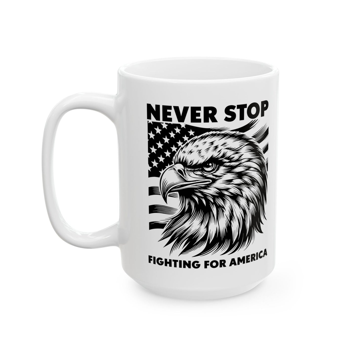 America Mug For Patriotic Coffee Cup With Eagle and Flag