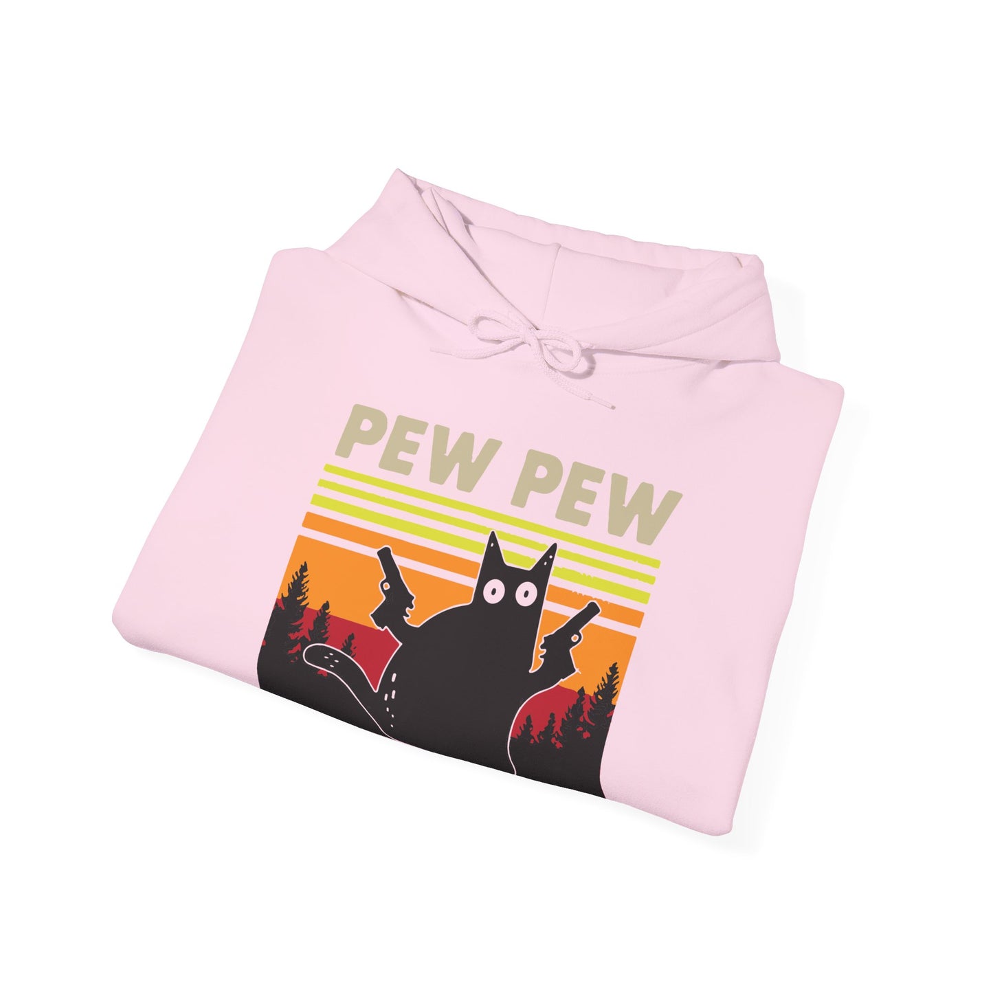 Pew Pew Madafakas Gun Cat Hoodie