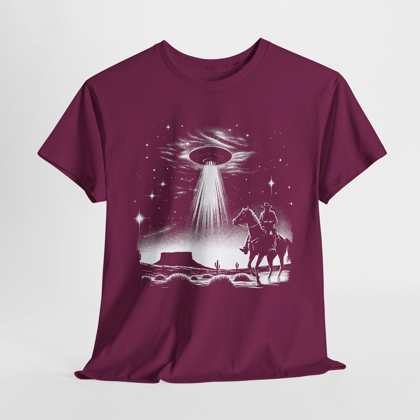 Cowboy UFO T-Shirt - Desert Alien Invasion