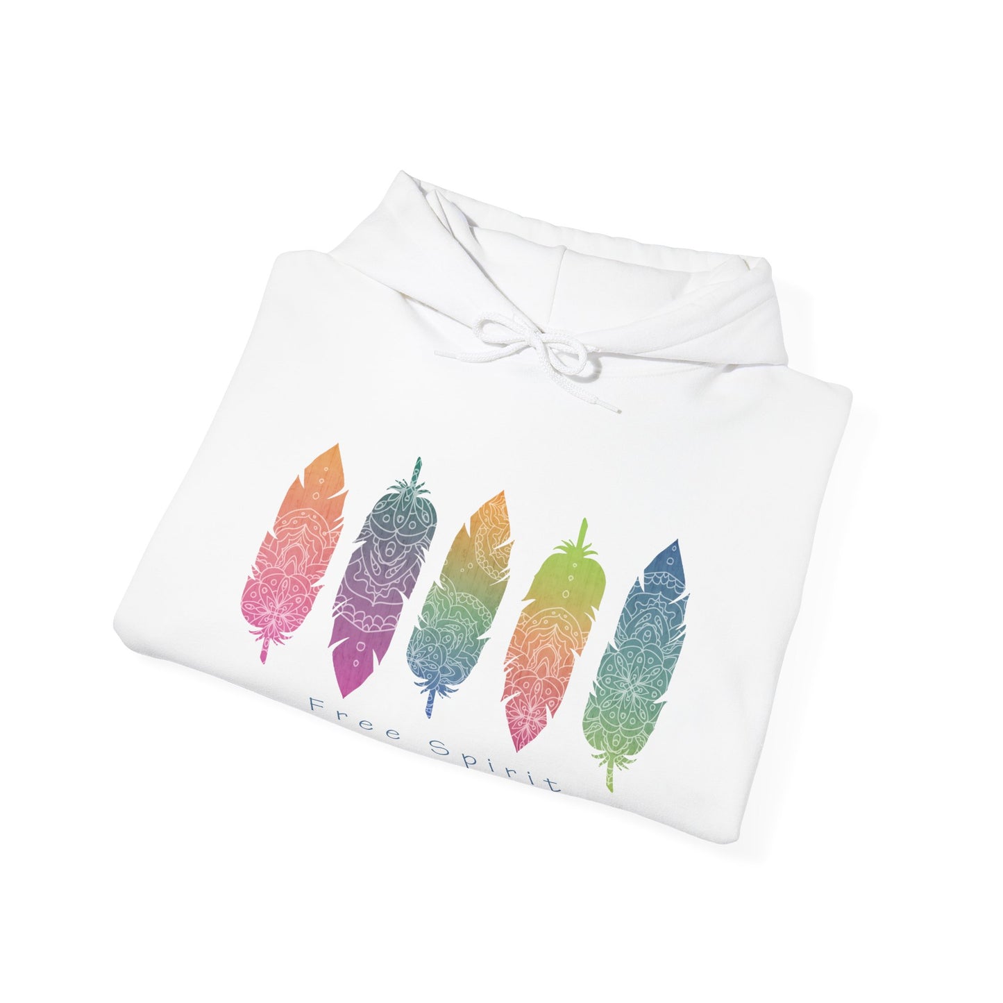 Free Spirit Vibrant Feather Hoodie