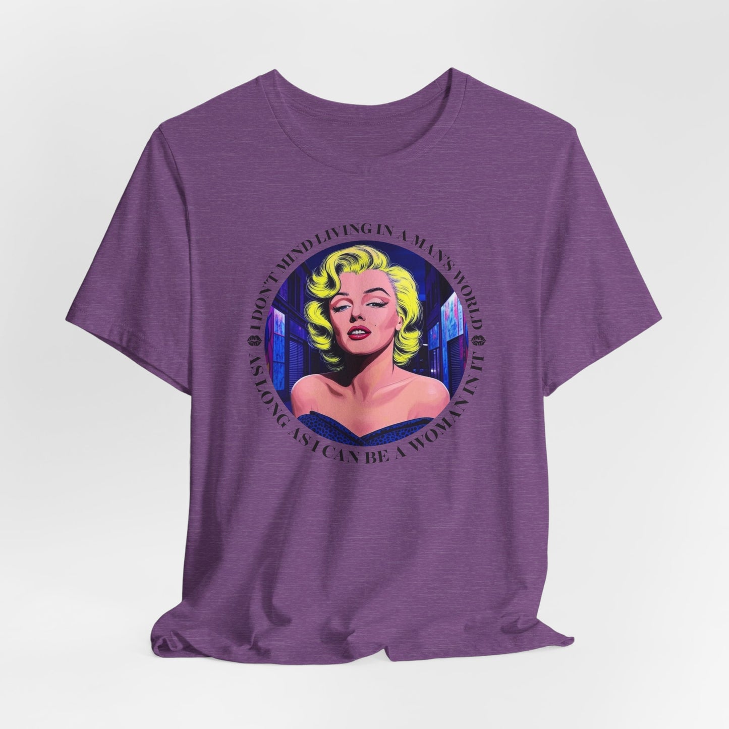 Marilyn Monroe Living In A Man's World T-Shirt - Bold Quote Tee