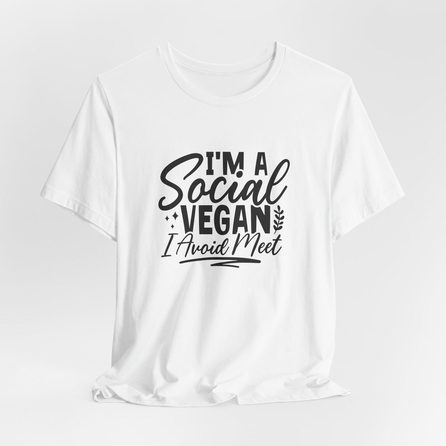 I'm a Social Social Vegan T-Shirt - Funny Pun Graphic Tee