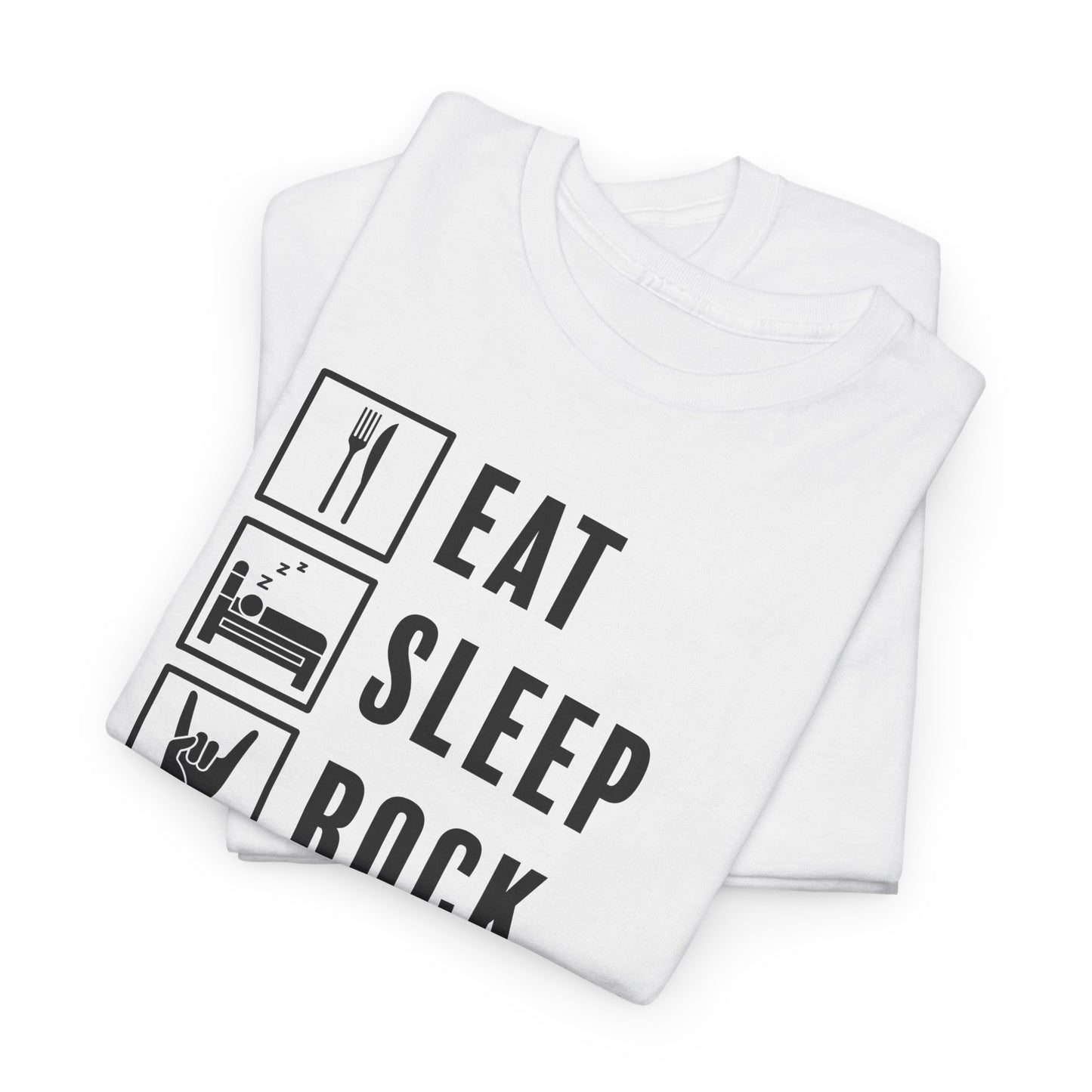 Eat Sleep Rock Repeat Tee - Music Vibe