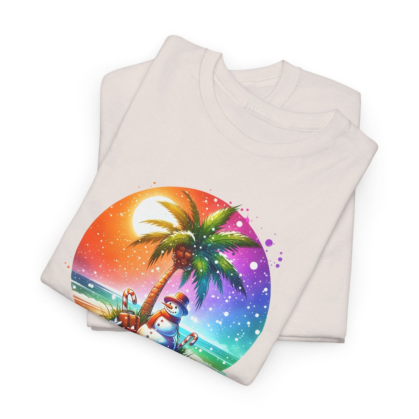 Snowman T-Shirt For Warm Christmas T Shirt For Palm Tree Holiday TShirt