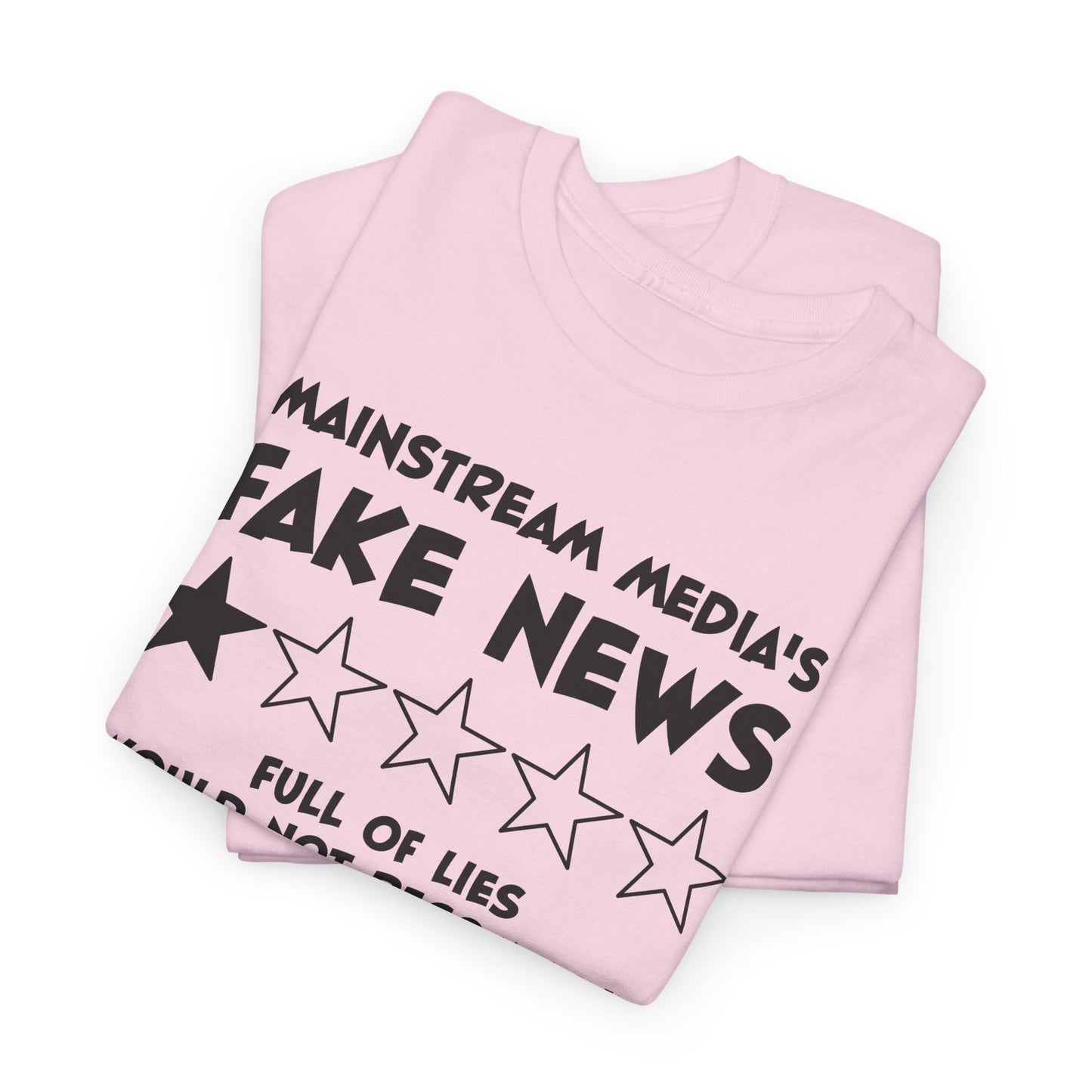 Fake News Review Tee - Mainstream Media 1-Star T-Shirt