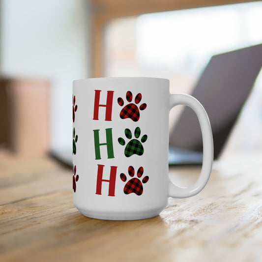 Ho Ho Ho Pet Paws Christmas Coffee Hot Tea Cocoa Mug