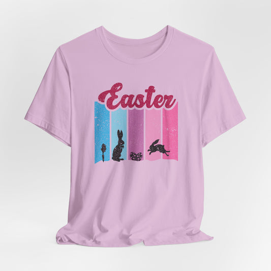Easter Bunny Silhouette T-Shirt - Pastel Graphic Tee