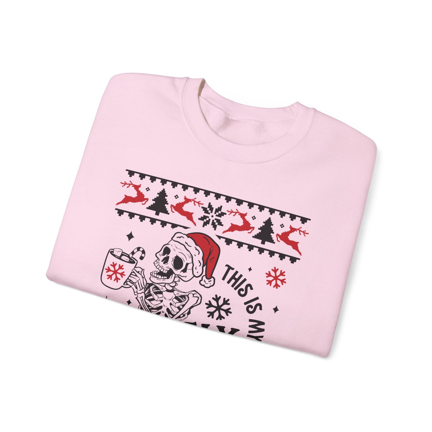 Festive Skeleton Ugly Sweater Sweatshirt