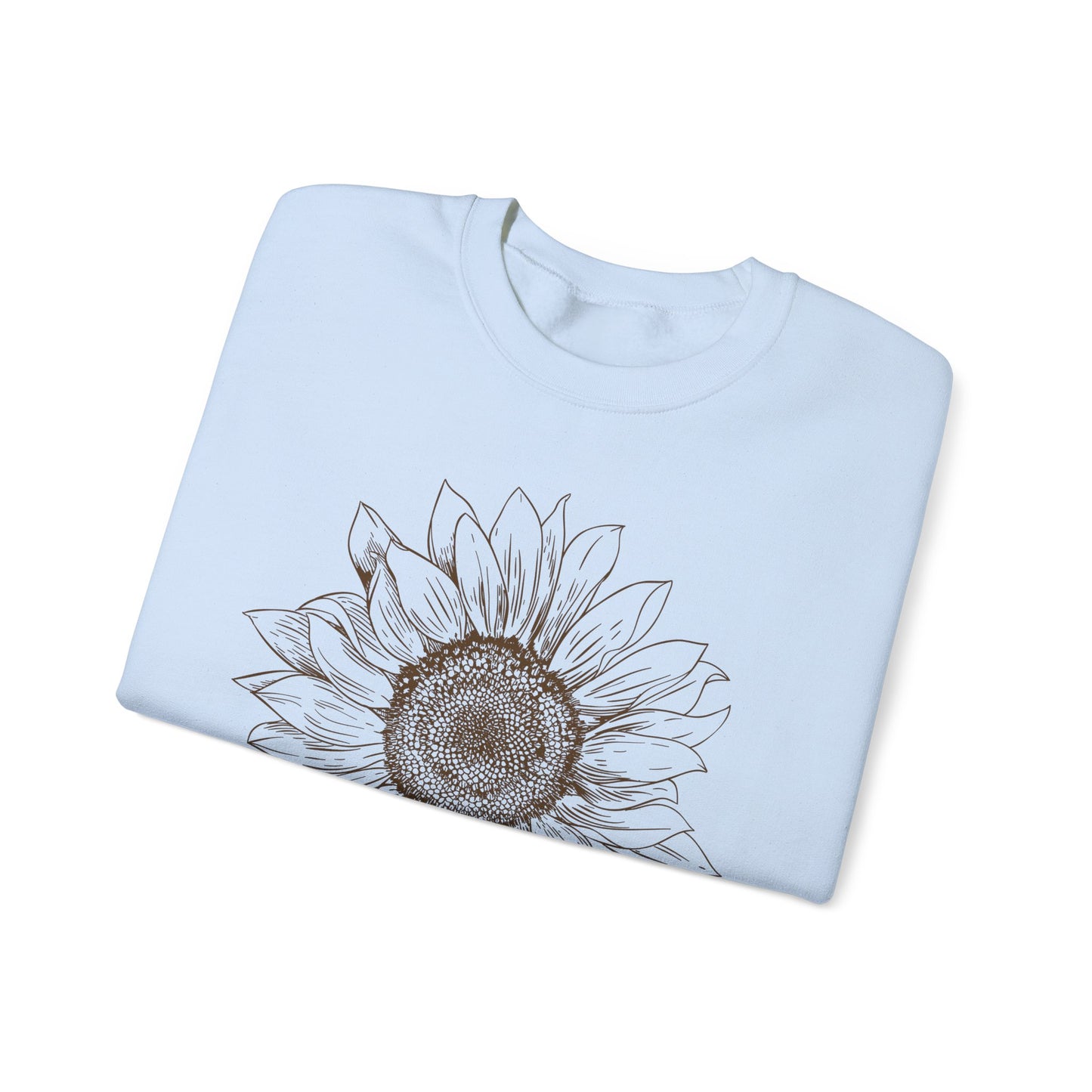 Sunflower Line-Art Sweatshirt - Cozy Floral Apparel