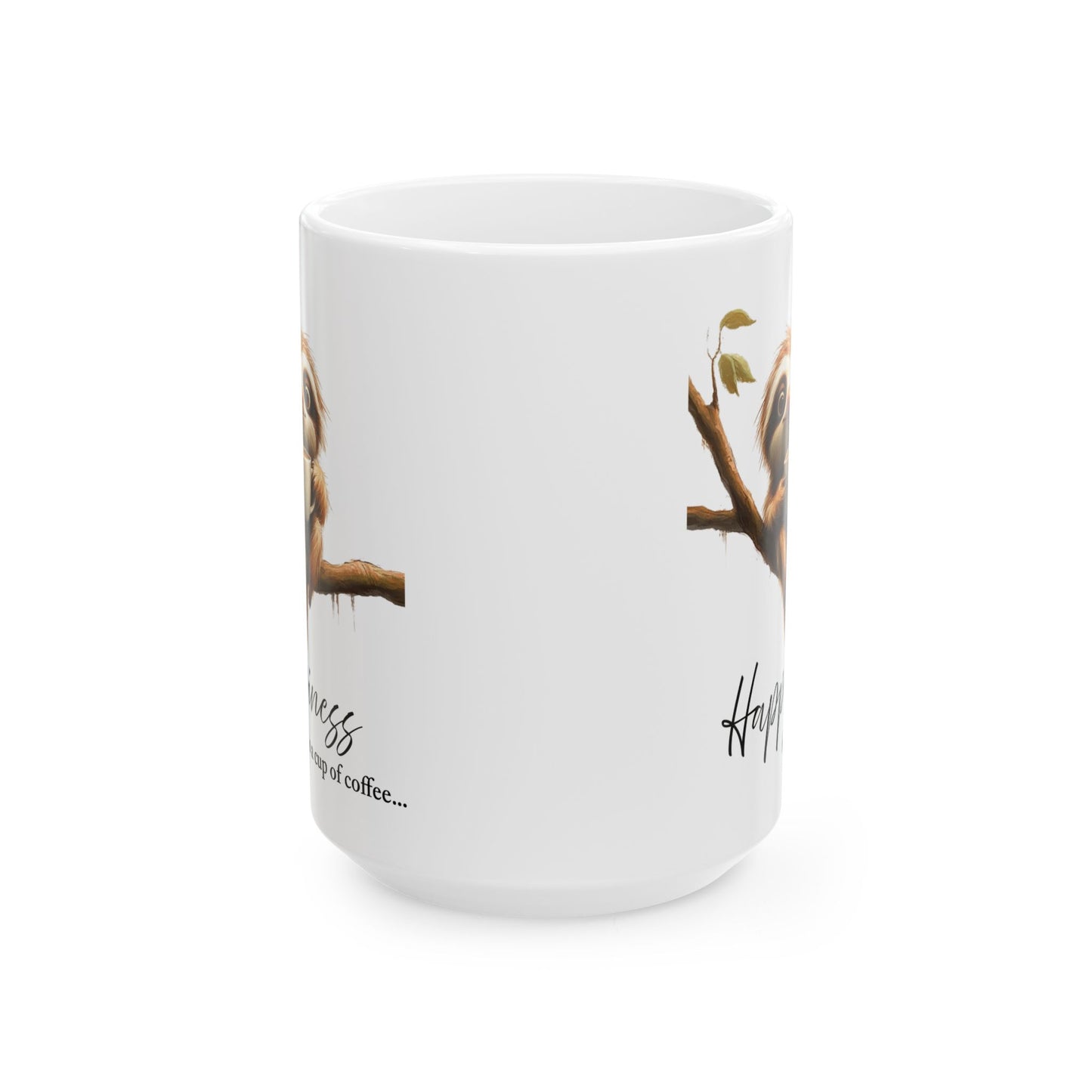 Quirky Sloth Mug For Happiness Coffee Cup