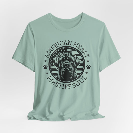 American Heart Mastiff Soul Patriotic T-Shirt