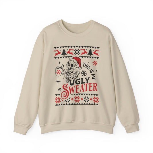 Festive Skeleton Ugly Sweater Sweatshirt