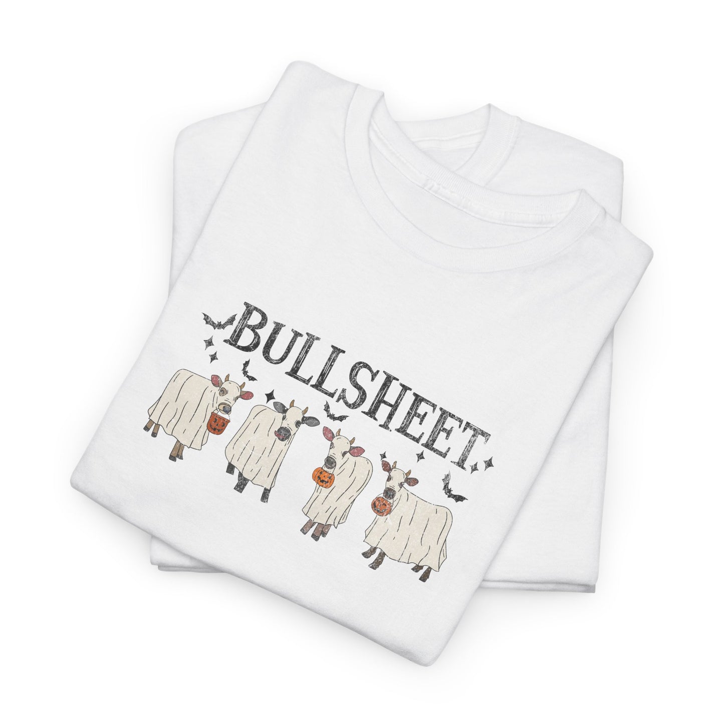 Bullsheet Ghost Cow T-Shirt - Halloween Pun Tee