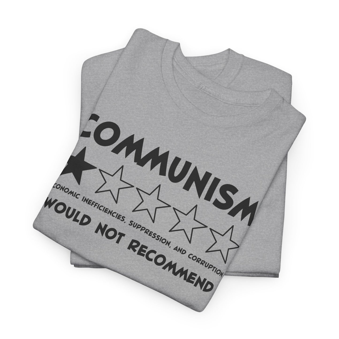 Communism 1-Star Rating T-Shirt - Funny Political Review Tee