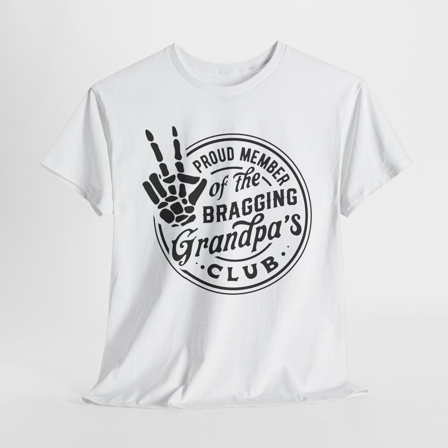 Bragging Grandpa's Club Tee - Skeleton Peace Sign
