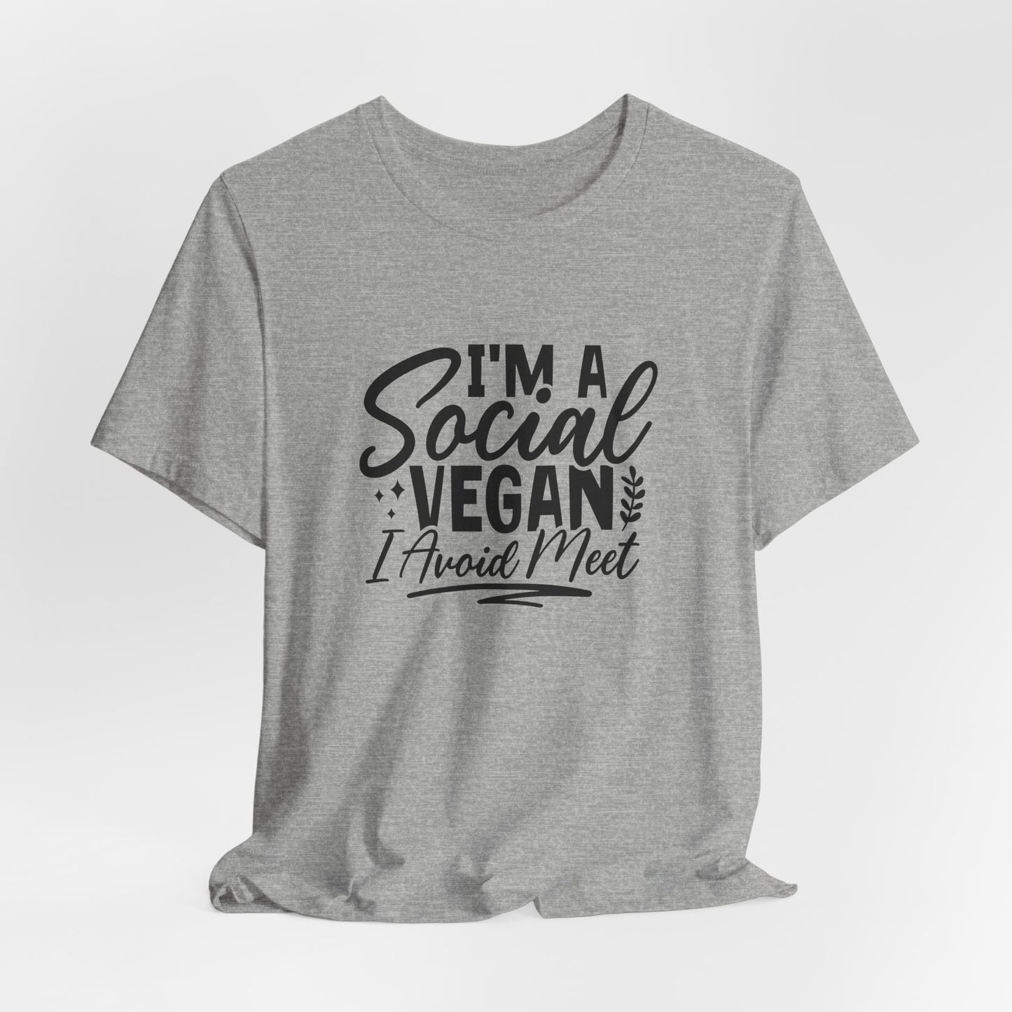 I'm a Social Social Vegan T-Shirt - Funny Pun Graphic Tee