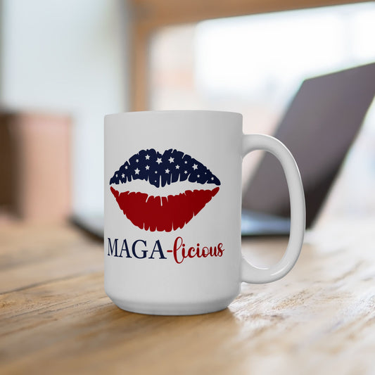 MAGAlicious Coffee Cup For Patriotic Lips Mug For Hot Chocolate