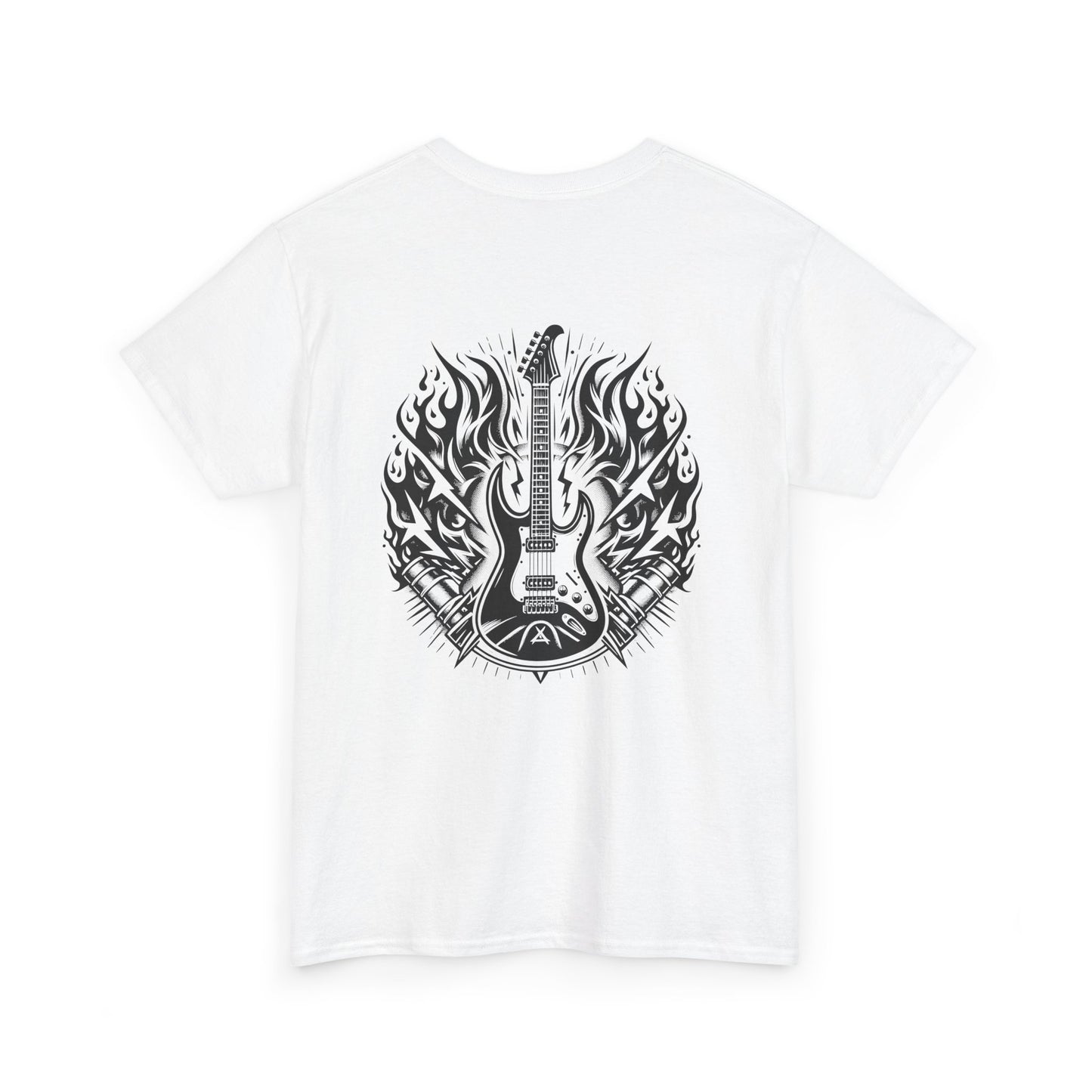 Flaming Guitar T-Shirt - Rock Graphic