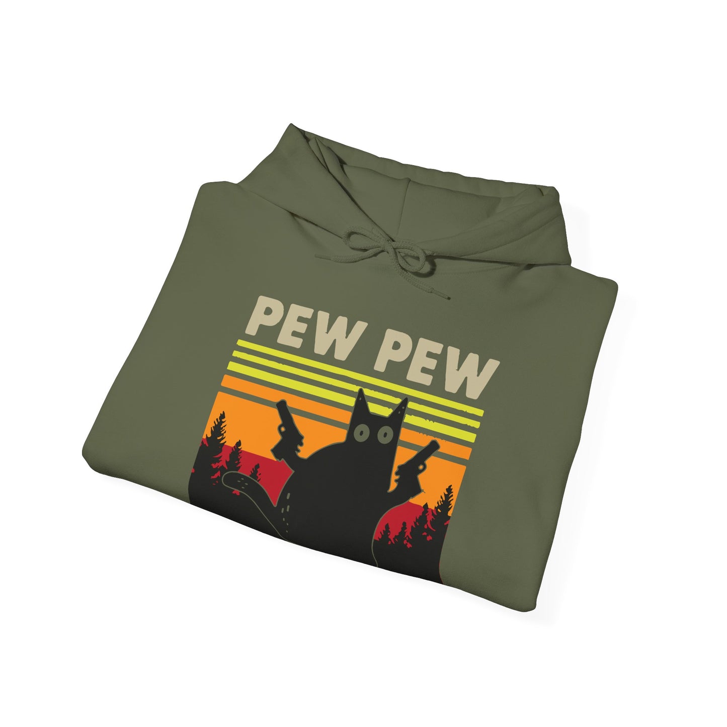 Pew Pew Madafakas Gun Cat Hoodie