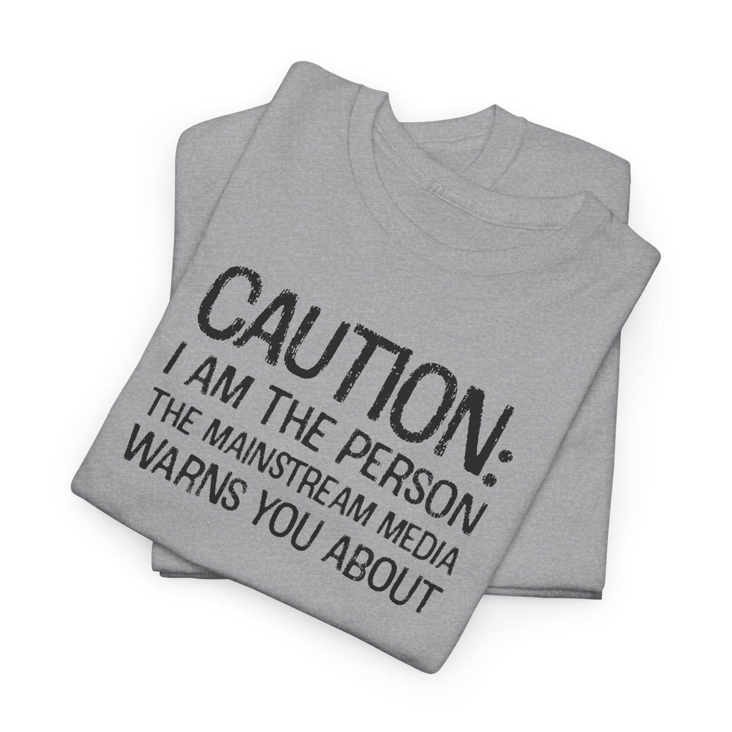 Caution Media Warning T-Shirt - Rebel Graphic Tee
